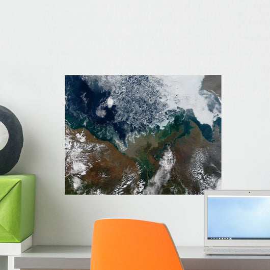 Mackenzie River Empties into Wall Decal