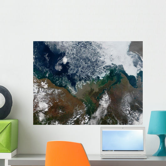 Mackenzie River Empties into Wall Decal