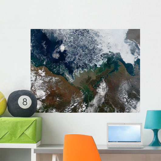 Mackenzie River Empties into Wall Decal