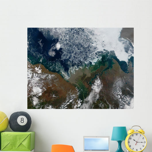 Mackenzie River Empties into Wall Decal