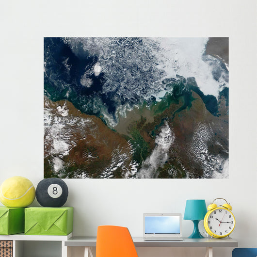 Mackenzie River Empties into Wall Decal