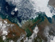 Mackenzie River Empties into Wall Decal