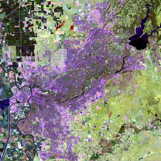 Satellite Sacramento Metropolitan Area Wall Decal
