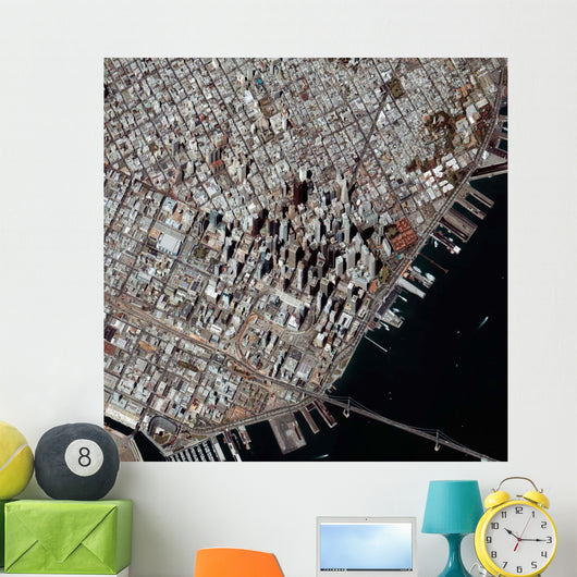 Oblique-angle San Francisco's Financial Wall Decal
