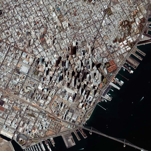 Oblique-angle San Francisco's Financial Wall Decal