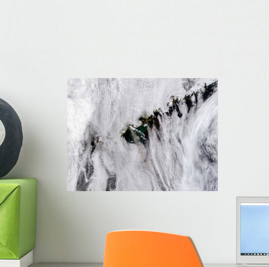 Plumes from Okmok Volcano Wall Decal