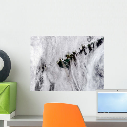 Plumes from Okmok Volcano Wall Decal