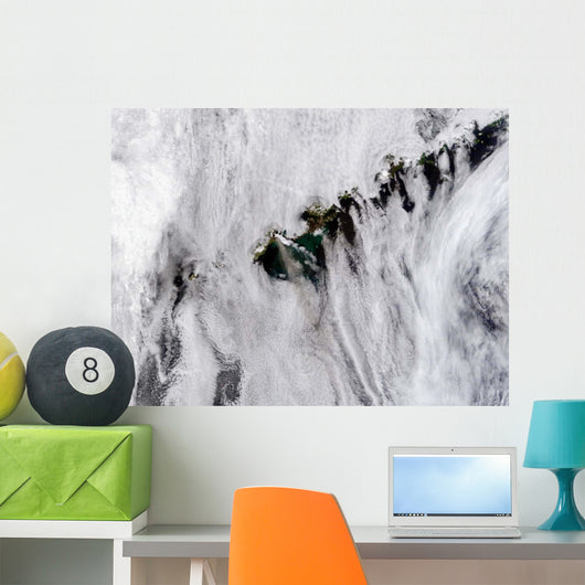 Plumes from Okmok Volcano Wall Decal