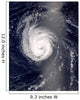 Hurricane Bertha Mid-Atlantic Ocean Wall Decal