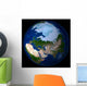 Full Earth Showing Arctic Wall Decal