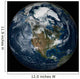 Full Earth Showing North Wall Decal Design 11