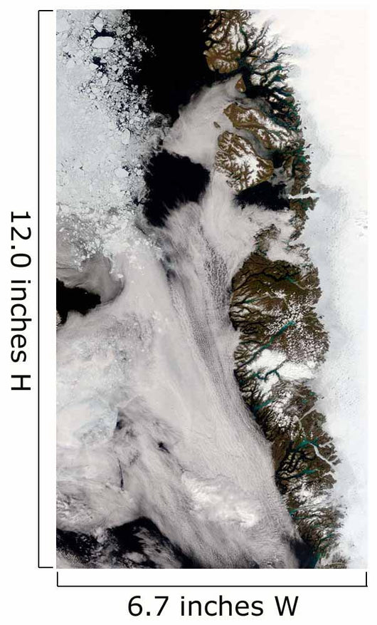 Meltwater Ponds along Greenland Wall Decal
