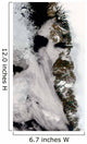 Meltwater Ponds along Greenland Wall Decal