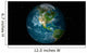 Full Earth Showing North Wall Decal Design 9