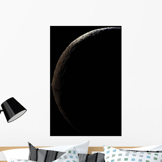 Saturn's Moon Iapetus Wall Decal Design 3