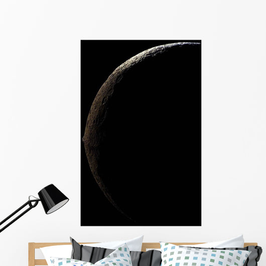 Saturn's Moon Iapetus Wall Decal Design 3