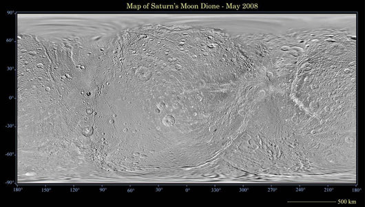 Global Map Saturn's Moon Wall Decal