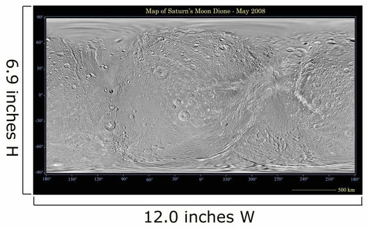 Global Map Saturn's Moon Wall Decal