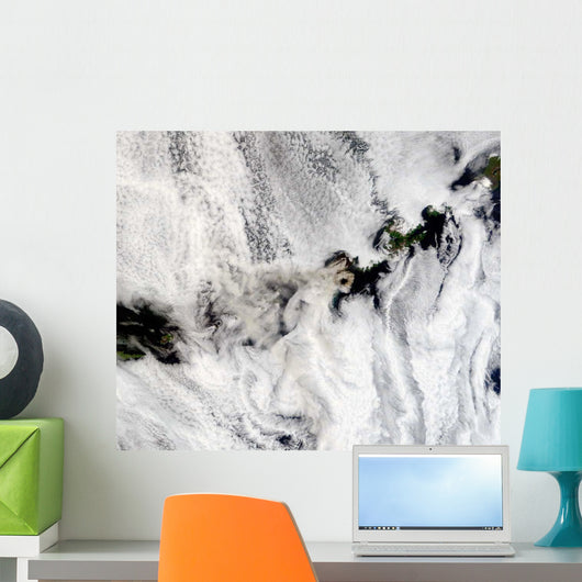 Plume from Okmok Volcano Wall Decal Design 2