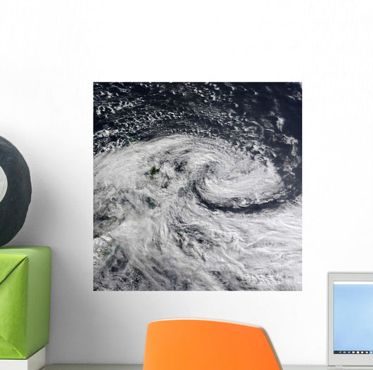 Satellite Storm over New Wall Decal