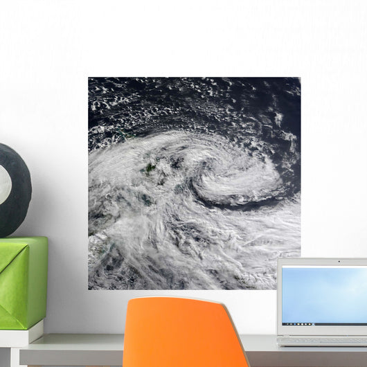 Satellite Storm over New Wall Decal