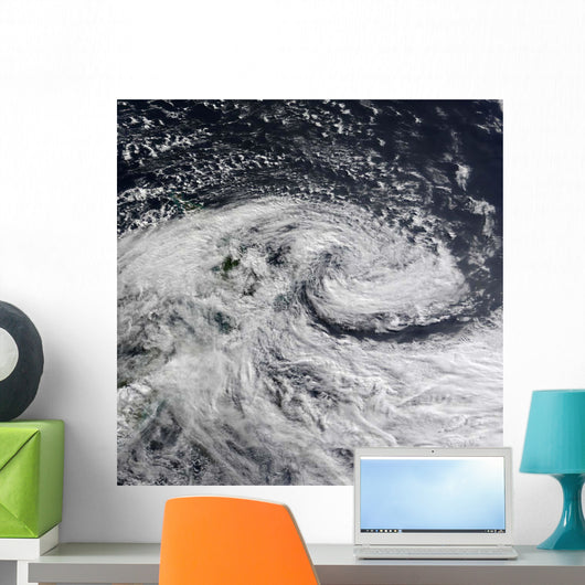 Satellite Storm over New Wall Decal