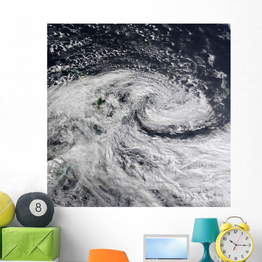 Satellite Storm over New Wall Decal