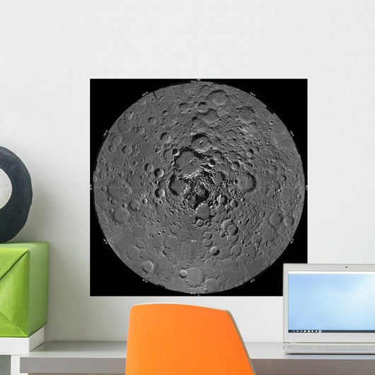 Lunar Mosaic North Polar Wall Decal