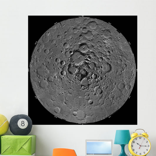 Lunar Mosaic North Polar Wall Decal