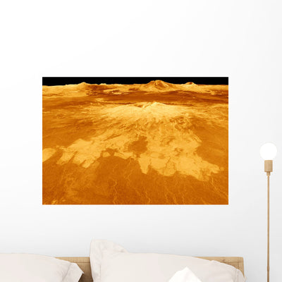 3D Perspective Sapas Mons Wall Decal shown on a wall
