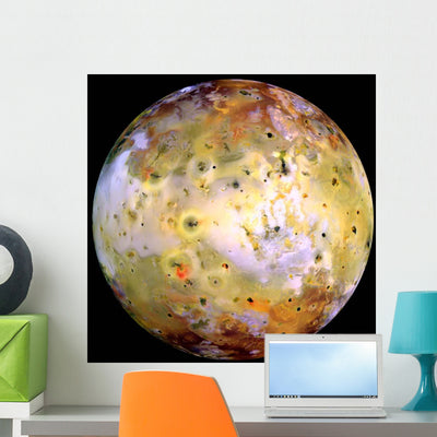 Jupiter's Moon Lo Wall Decal Design 1 shown on a wall