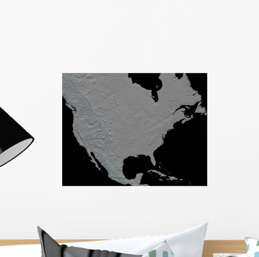 Stereoscopic North America Wall Decal Design 2