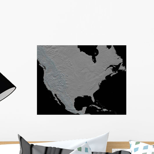 Stereoscopic North America Wall Decal Design 2
