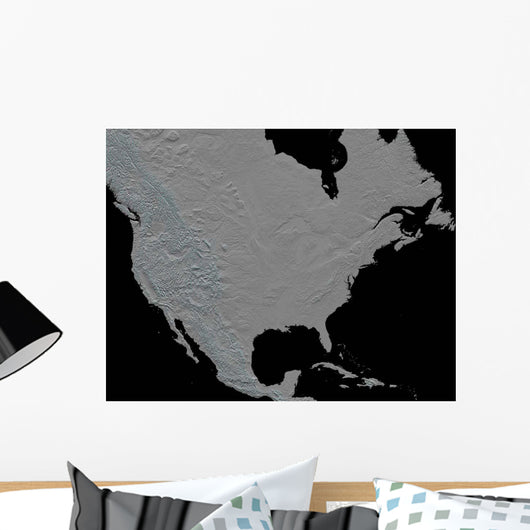 Stereoscopic North America Wall Decal Design 2