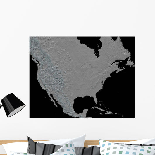 Stereoscopic North America Wall Decal Design 2