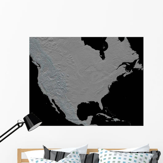 Stereoscopic North America Wall Decal Design 2