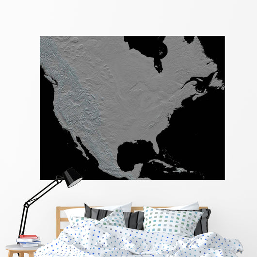 Stereoscopic North America Wall Decal Design 2