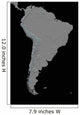 Stereoscopic South America Wall Decal