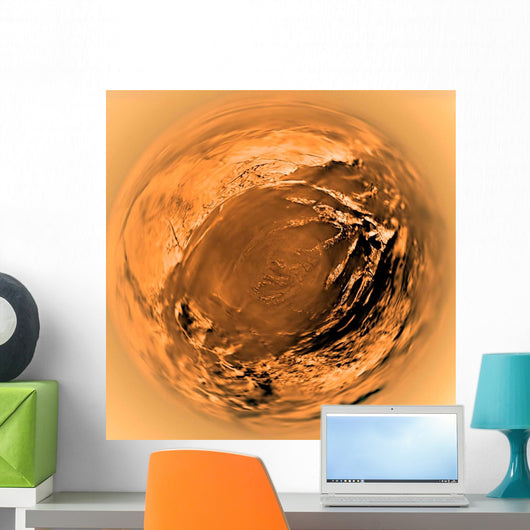 Fish-eye Titan's Surface Wall Decal