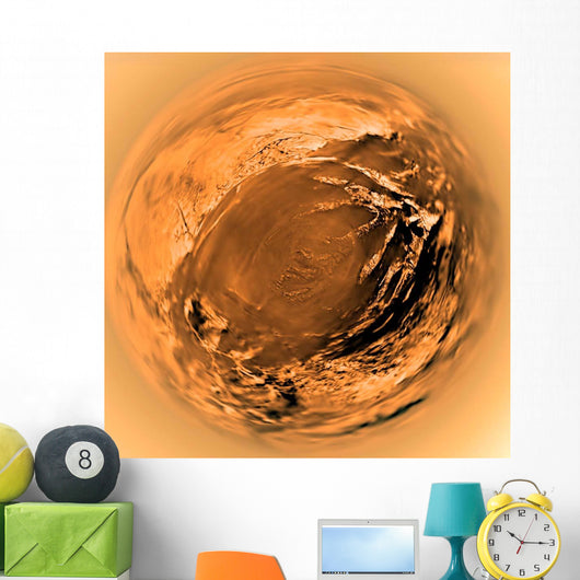 Fish-eye Titan's Surface Wall Decal