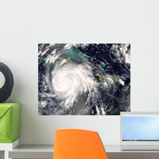 Hurricane Gustav over Jamaica Wall Decal Design 2