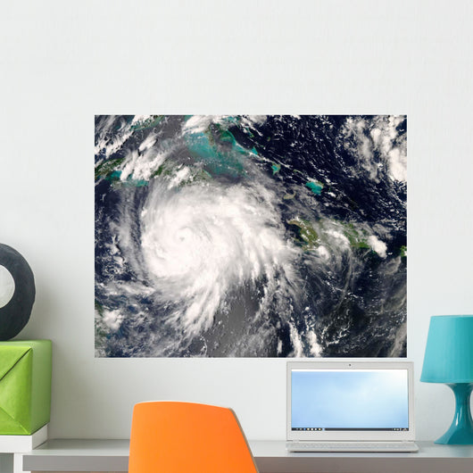 Hurricane Gustav over Jamaica Wall Decal Design 2