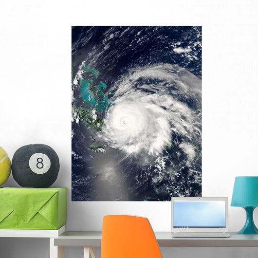 Hurricane Ike over Cuba Wall Decal Design 2