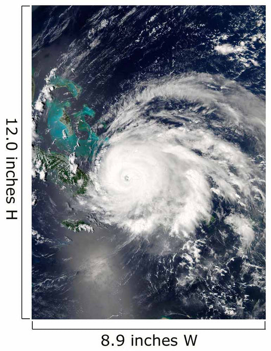 Hurricane Ike over Cuba Wall Decal Design 2