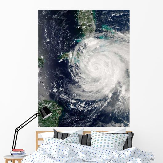 Hurricane Ike over Cuba Wall Decal Design 1