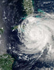 Hurricane Ike over Cuba Wall Decal Design 1