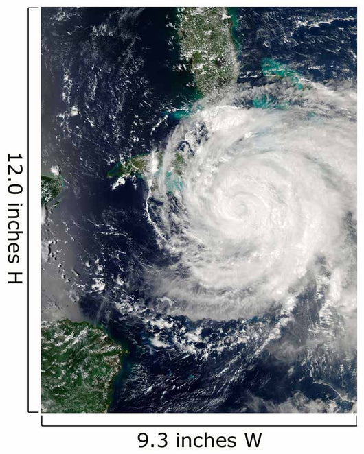 Hurricane Ike over Cuba Wall Decal Design 1