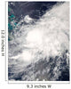 Tropical Storm Hanna over Wall Decal Design 1