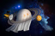 Artist's Halloween Illustration Cassini Wall Decal
