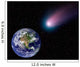 Digital Composite Comet Heading Wall Decal
